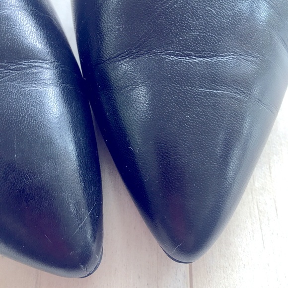 TAHARI - Black leather stilettos pointed toes 8.5 - Picture 8 of 8